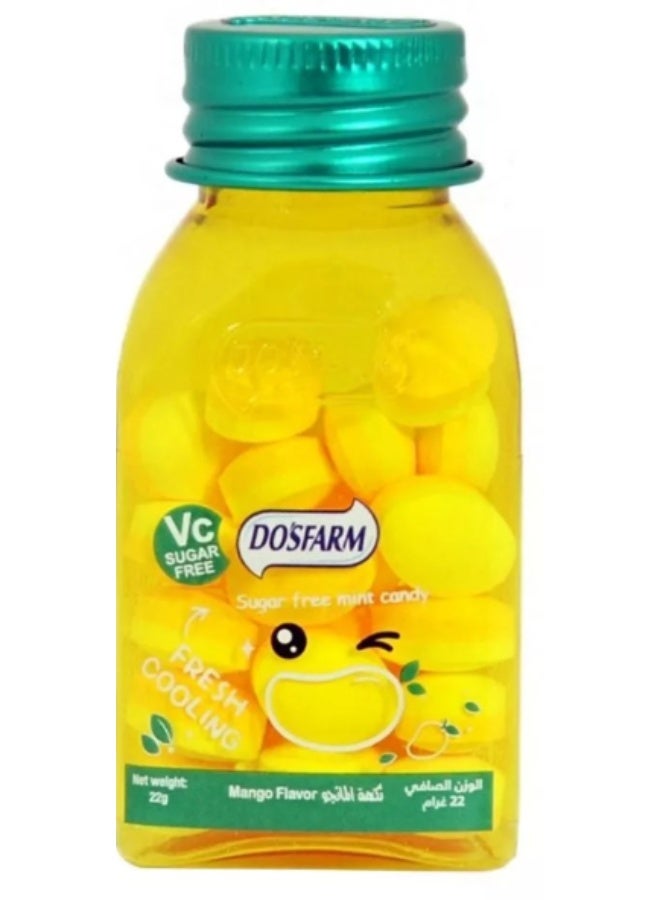 Dosfarm Sugar Free Candy With Vitamin C Mango 22g x 6pcs